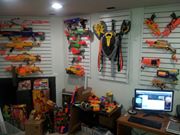 A sizable Nerf collection