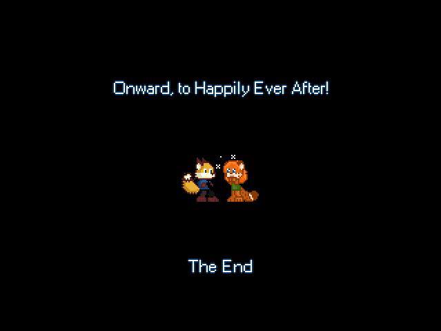 Ending screen - onward, to happily ever after!